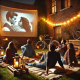 DALL·E 2024 09 02 08.57.39 A cozy outdoor movie night scene set in a rustic backyard. A group of friends casually dressed in autumn attire are seated on blankets and pillows s 80x80 - Beamer Kontrastverhältnis