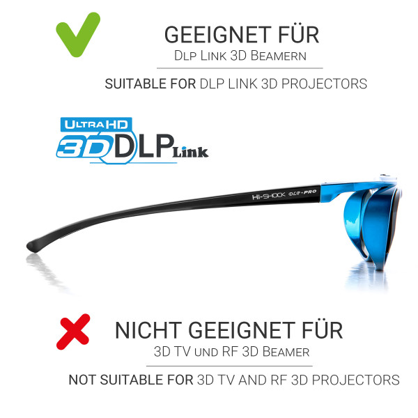 Hi-SHOCK DLP Pro Blue Heaven DLP Link 3D Brille