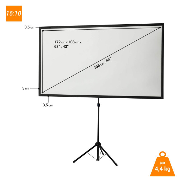 celexon Stativleinwand Ultra-lightweight 172 x 108 cm