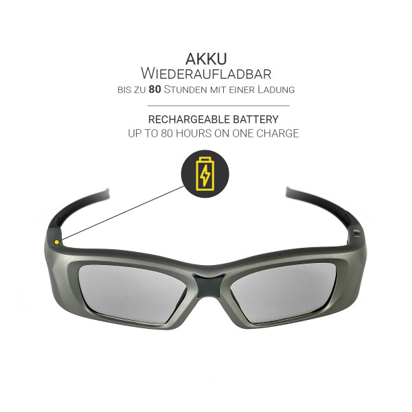 HI-SHOCK Oxid Diamond Aktive 3D Brille RF/Bluetooth | Dualplay / Dualview