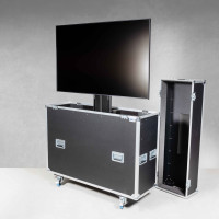 Casetec Flightcase mit elektrischem Hublift (inkl. Displayhalterung) für einen 46-55" Display | Trag