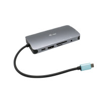 I-TEC USB-C Metal Nano Dock 1xHDMI 1xVGA 1xSD Kartenleser 1xmicroSD Kartenleser 1xGLAN 1xAudio/Mic 3