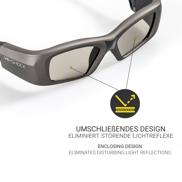 HI-SHOCK Oxid Diamond Aktive 3D Brille RF/Bluetooth | Dualplay / Dualview